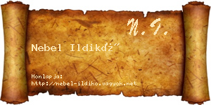 Nebel Ildikó névjegykártya
